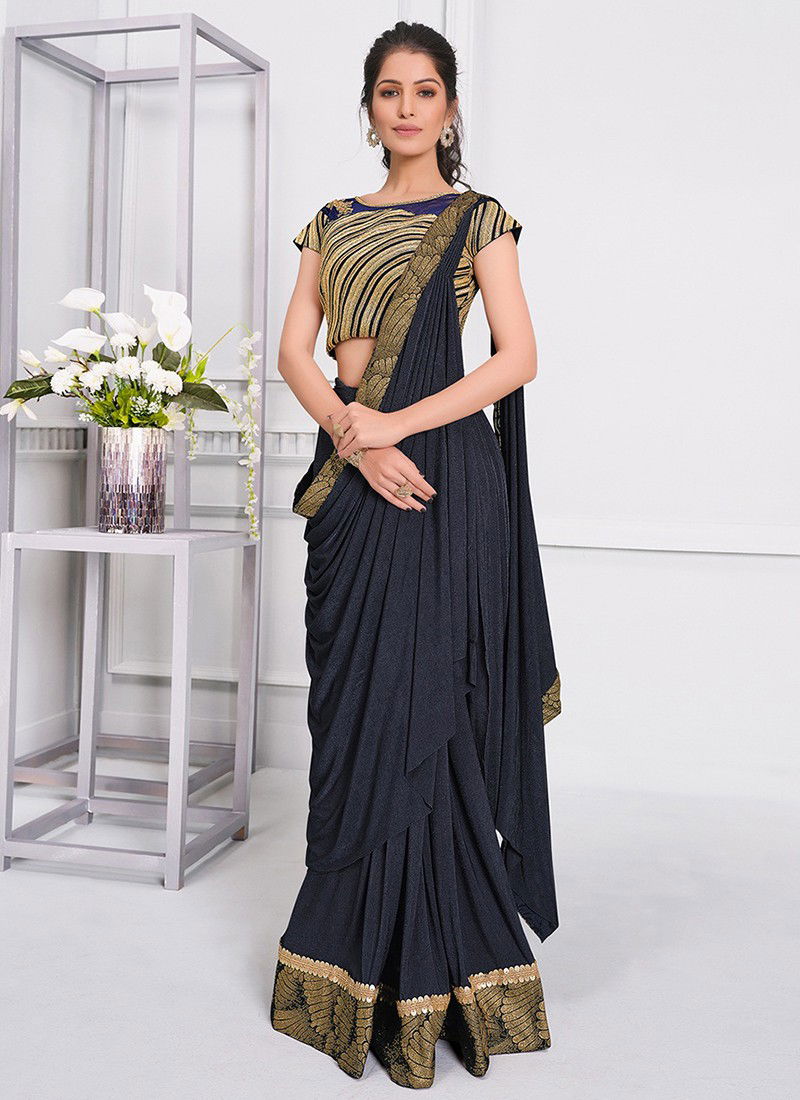 MOHMANTHAN 21500 Fancy Designer Party Wear Stylish Lycra Heavy Sequins Embroidery Work Saree Collection